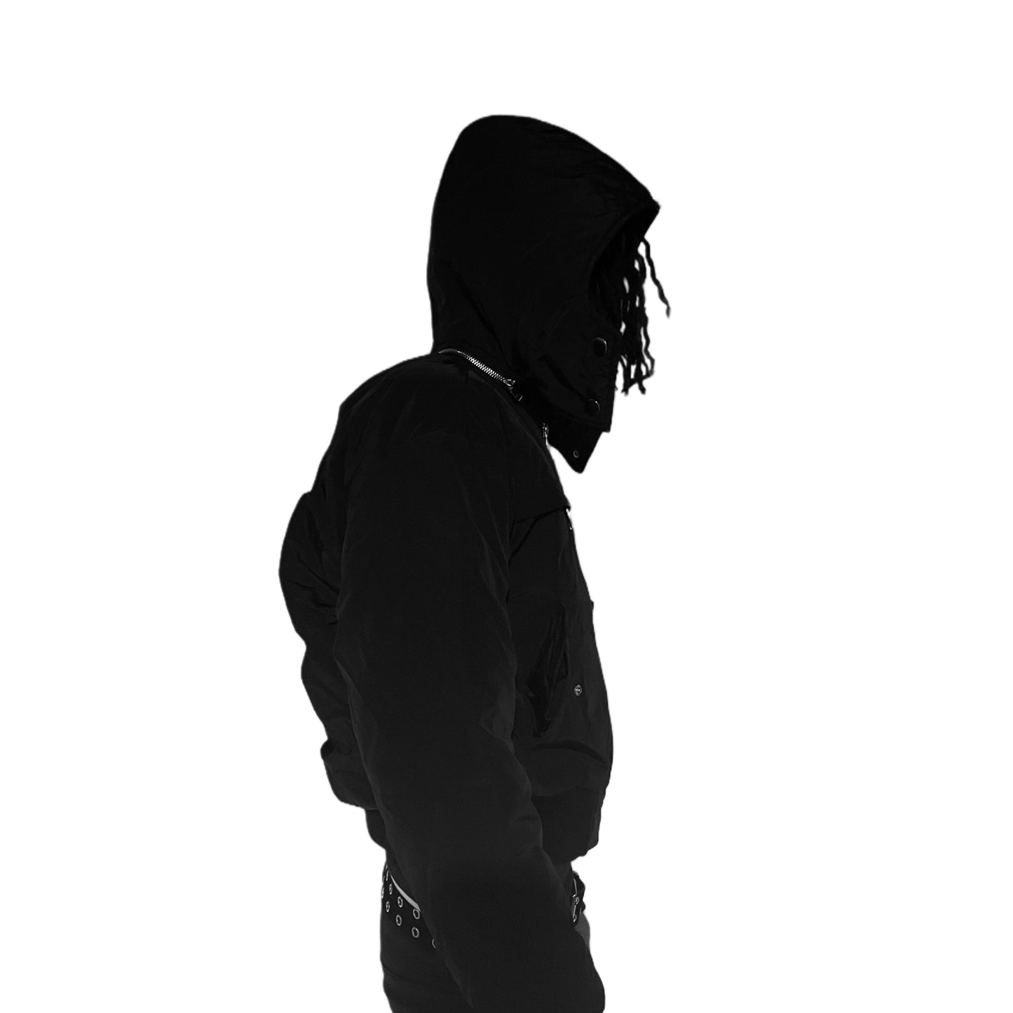 01 BLK ZIPPER BOMBER